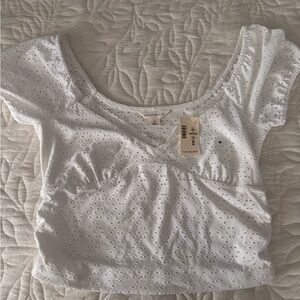 Aeropostale White Eyelet Blouse